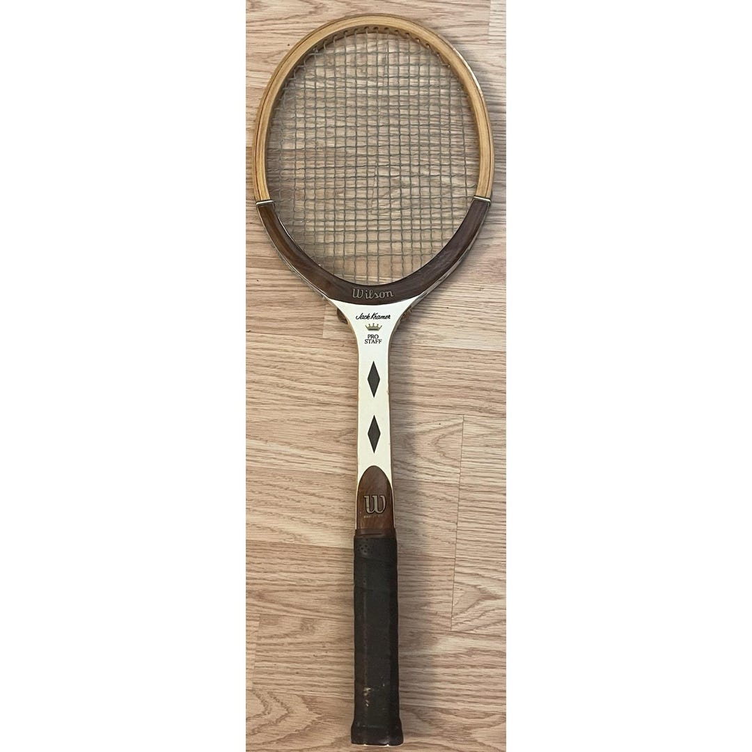 Jim Kramer Tennis Racket Wilson Jack Kramer Pro Staff 4-5/8 Vintage Wood Tennis Racquet Racket ...
