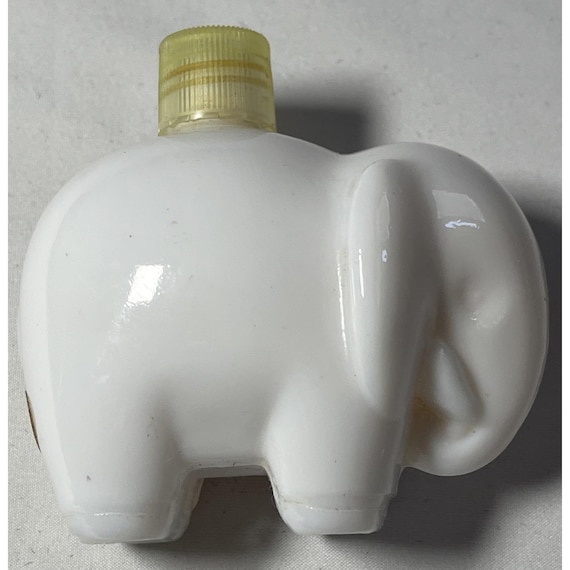 Avon Milk Glass Royal Elephant Topaze Cologne Perfume Bottle ~ EMPTY