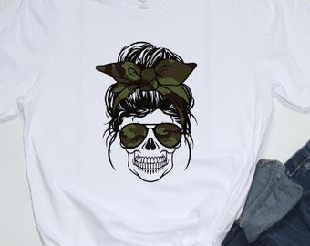 Camo Skull Shirt, Skull Shirt