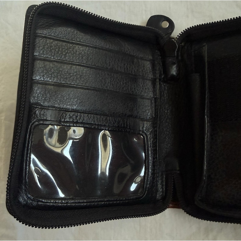 Brighton Black & Brown Leather Zip Wallet Small Phone (5" x 4.5") Holder image 6