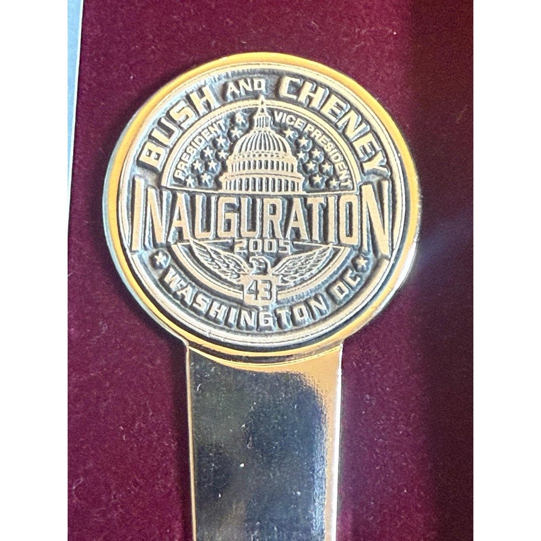 Bush Cheney Inauguration Pewter Commemorative Letter Opener Washington ...