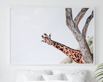 Giraffe  Print | Digital Print | Instant Download | Safari Wall Art | Savannah Wall Hanging | African Wall Decor | Animal Print