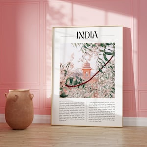 India Bucket List Poster | Instant Download | Digital Print | India Travel Print | Wanderlust Wall Art | India Wall Hanging | Udaipur Art