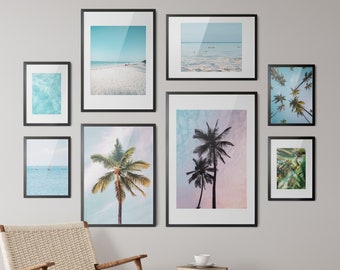 Tropical Gallery Wall | Set of 10 | Instant Download | Printable Wall Decor | Beach Photography | Ocean Wall Art | Travel Wall Hanging