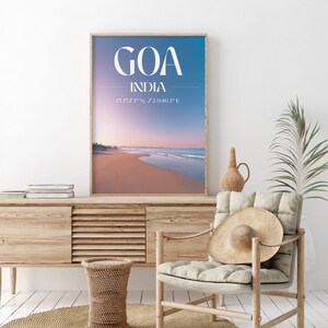 Goa Beach Print Instant Download Indian Wall Decor Digital Print Tropical Travel Poster Indian Beach Art Tropical Home Decor image 2