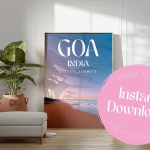 Goa Beach Print Instant Download Indian Wall Decor Digital Print Tropical Travel Poster Indian Beach Art Tropical Home Decor imagem 8