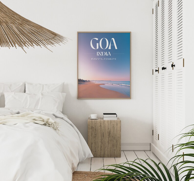 Goa Beach Print Instant Download Indian Wall Decor Digital Print Tropical Travel Poster Indian Beach Art Tropical Home Decor imagem 3