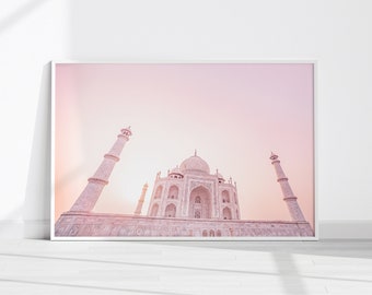 Taj Mahal Digital Print | Instant Download | Indian Wall Art | Travel Poster | Indian Home Decor | Agra Travel Art | Taj Mahal Wall Hanging