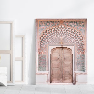 Jaipur Lotus Gate | Digital Print | Indian Summer Door | Instant Download | Indian Wall Art | Travel Photo | Travel Print | Jaipur Art