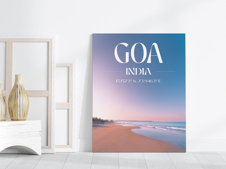 Goa Beach Print Instant Download Indian Wall Decor Digital Print Tropical Travel Poster Indian Beach Art Tropical Home Decor image 1