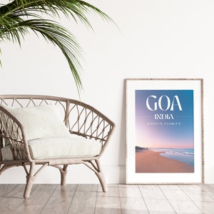 Goa Beach Print Instant Download Indian Wall Decor Digital Print Tropical Travel Poster Indian Beach Art Tropical Home Decor imagem 7