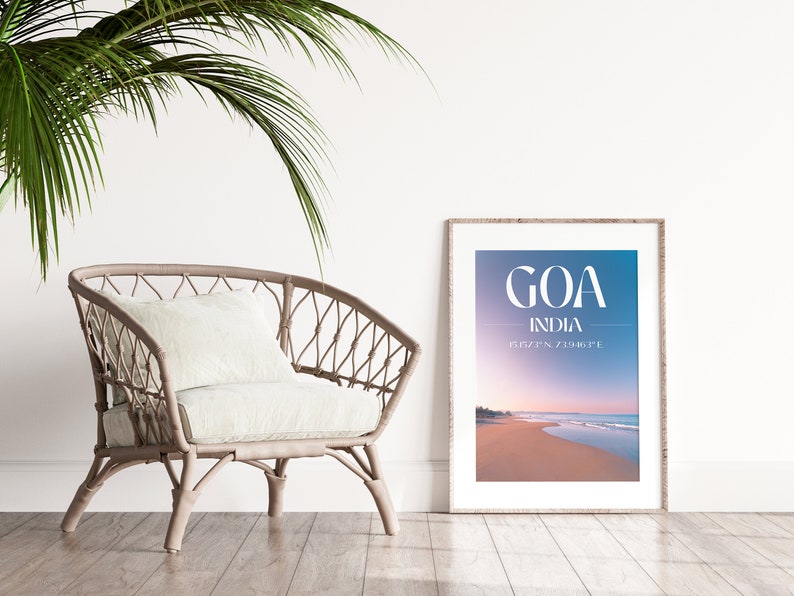 Goa Beach Print Instant Download Indian Wall Decor Digital Print Tropical Travel Poster Indian Beach Art Tropical Home Decor imagem 7