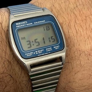 超レアなヴィンテージセイコーM354-5020液晶メンズウォッチ、メモリ