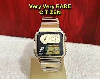 Very RARE Citizen Ana-Digital 8986-087089 Y CHRONOGRAPH ALARM Vintage Watch Very good condition  Very Special Collection