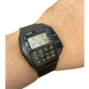 Vintage Casio CMD-40 polsafstandsbediening rekenmachine horloge alarm chrono – jaren 1980 Retro Tech