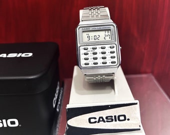 Vintage seltene Casio CA-501 Mod: 437 / Armbanduhr Digital / Toller Zustand / mit Casio-Box / Stahl-Casio-Armband