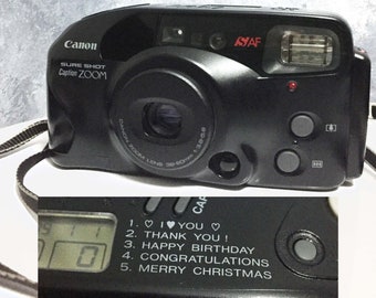 Retro Camera, Canon Sure Shot,/ 35mm Film Camera,/caption Zoom