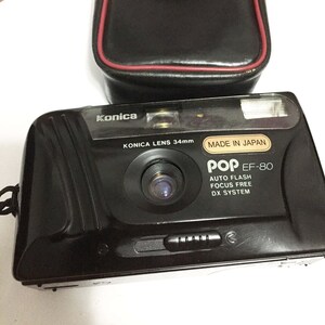 Konica POP EF-80 Vintage Black/ AF Compact Camera 34mm Lens/ 35mm Point and Shoot Film Camera/ great condition/ Konica Pop. Point Camera. image 2