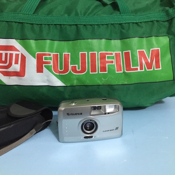 RARE Vintage 1980s Fujifilm bag & Fujifilm Camera /Gym Sports Duffel Bag/Travel bag/ Very good condition/ Special collectible item