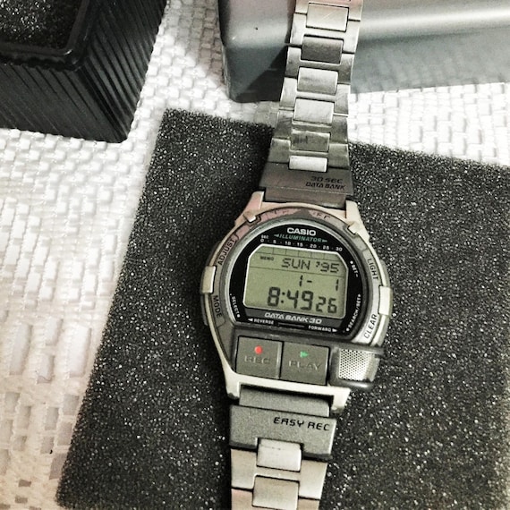 海外最新 Rec Easy/ Db-v300 Casio Vintage Databank Voice Second 30 時計