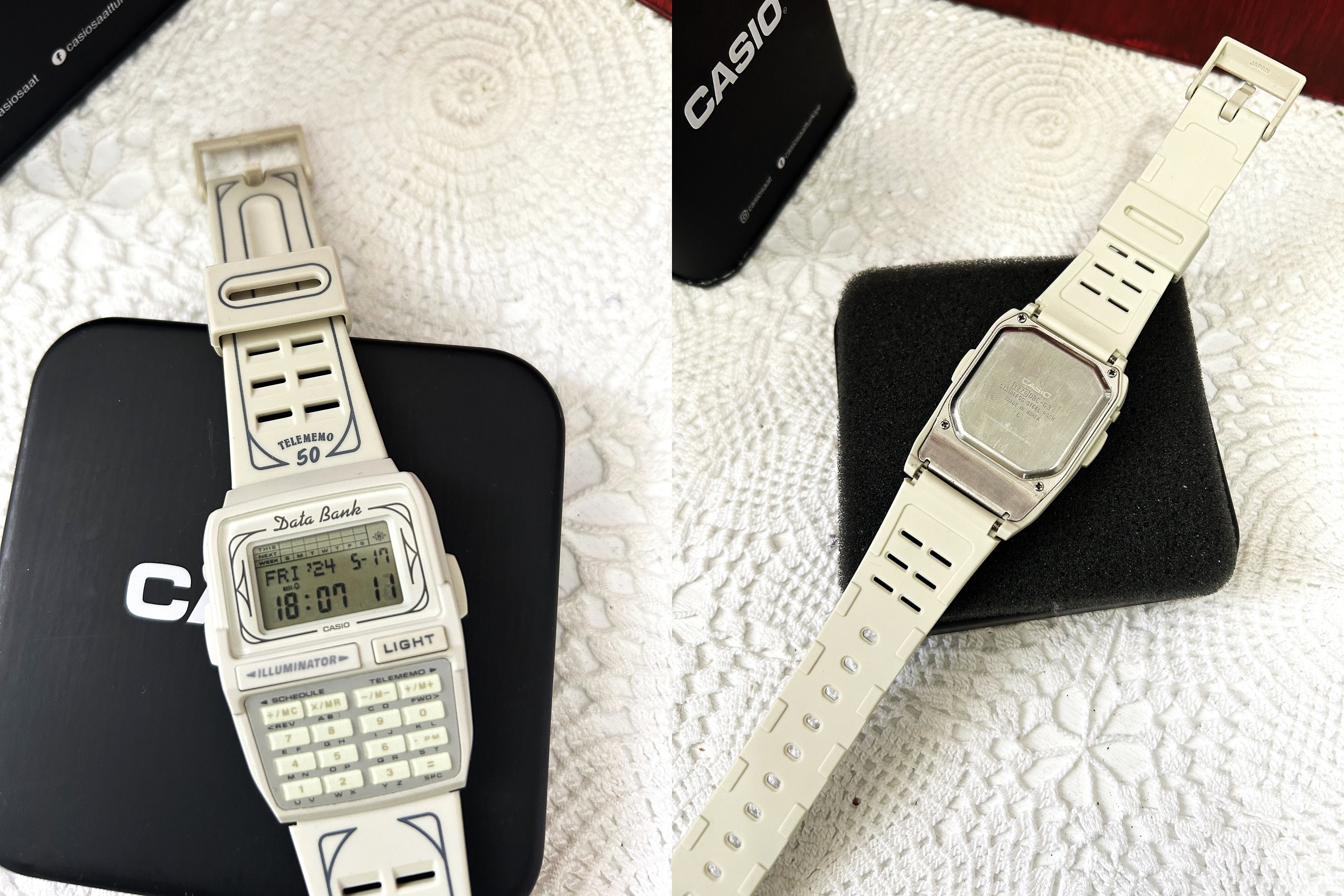 RARE Nos Casio Dbc-63 Databank Telememo 50 Memory Calculator Watch