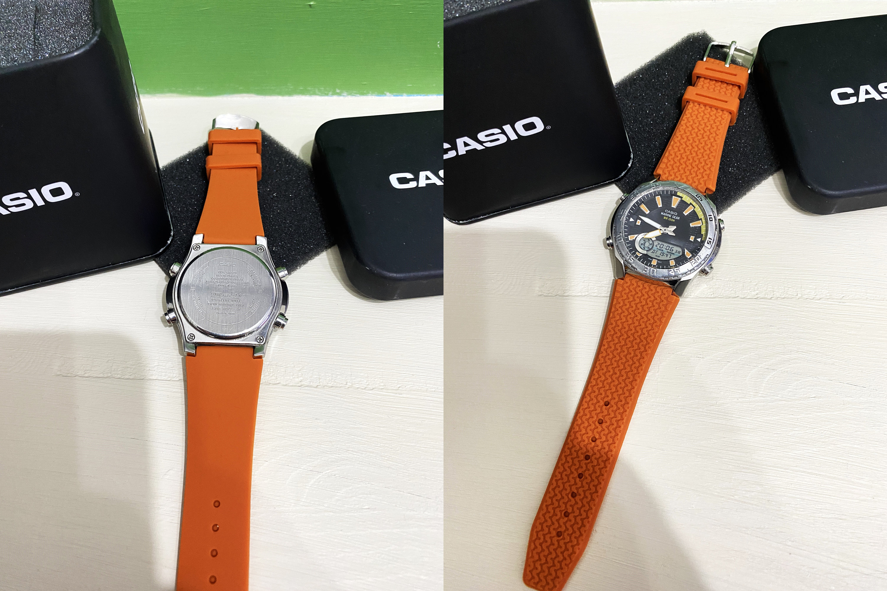 Correa para reloj Casio para AMW-710D, Acero inoxidable