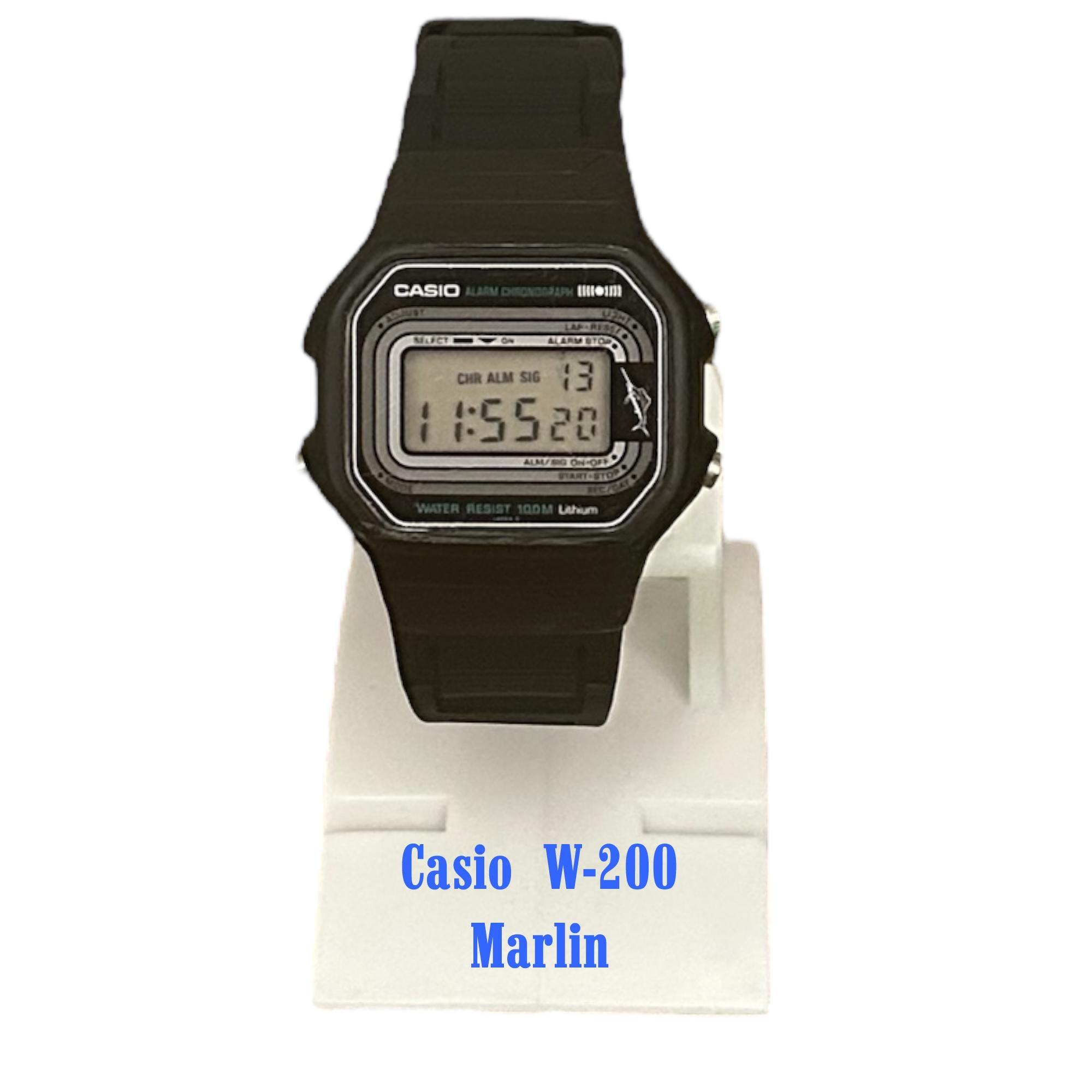 Vintage ULTRA Rare Casio W-200 Marlin 1980s Mod 108 Japan Men's
