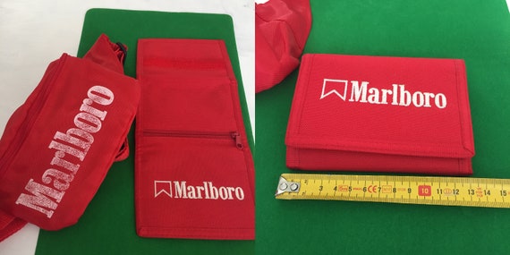 Vintage Set marlboro fanny pack and wallet/Credit… - image 7