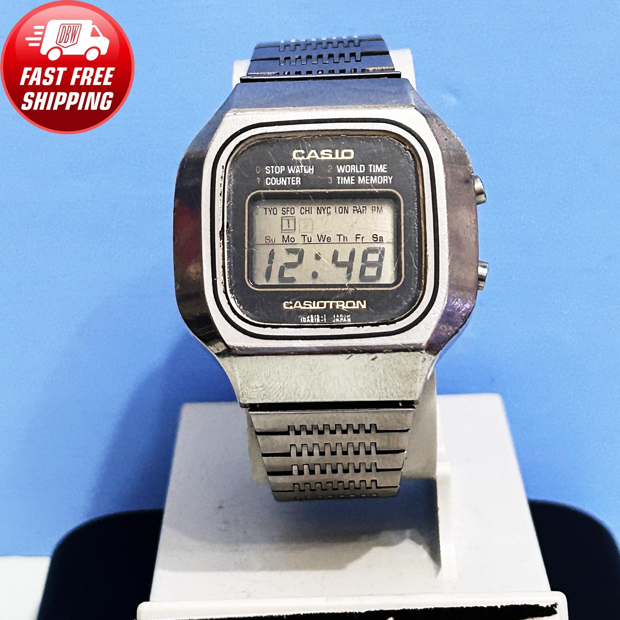 Vintage Casio Casiotron S-14/ Watch Mens Digital LCD World Vintage Casio Casiotron S-14/ Watch Mens Digital LCD World