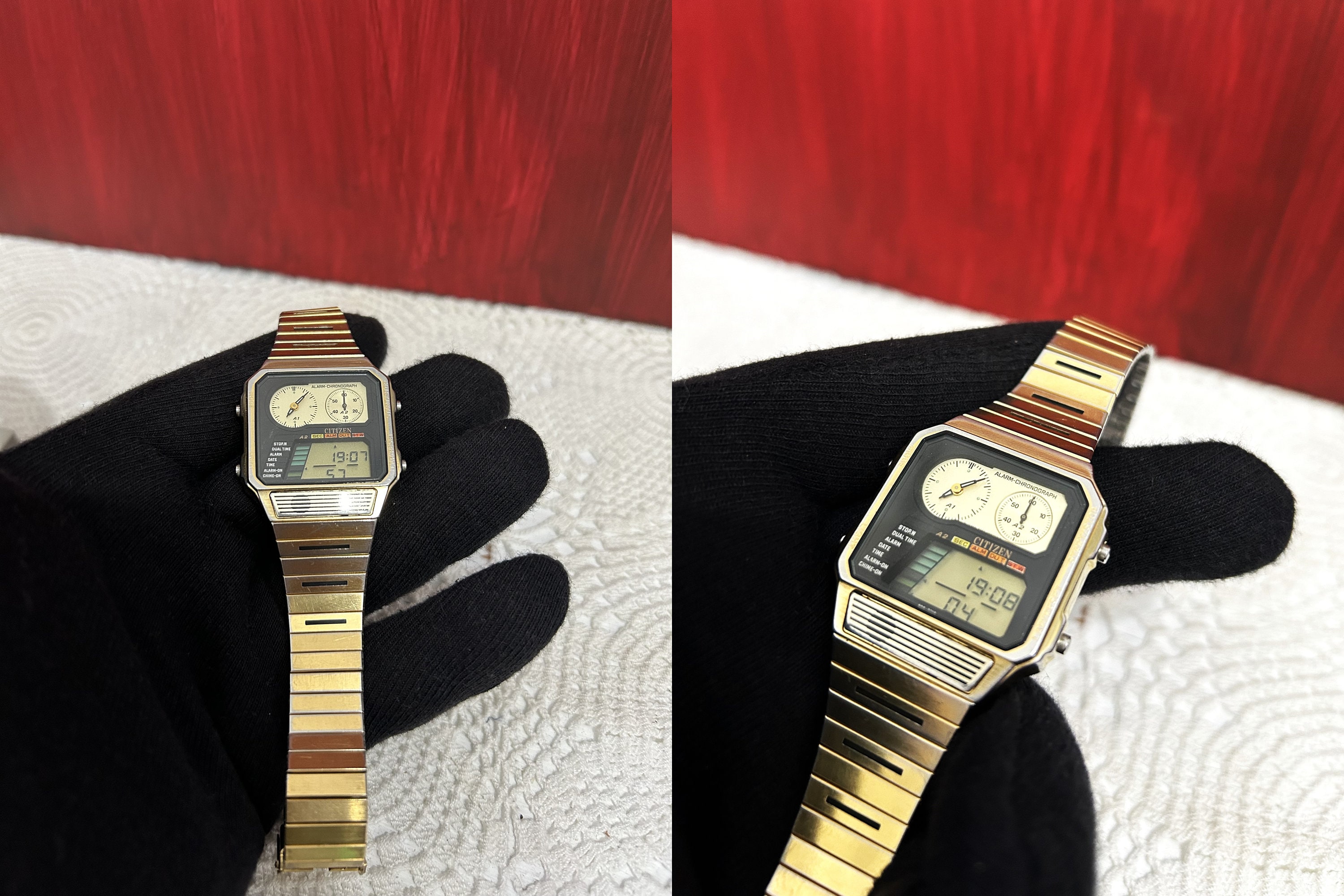 Very RARE Citizen Ana-digital 8986-087089 Y CHRONOGRAPH ALARM