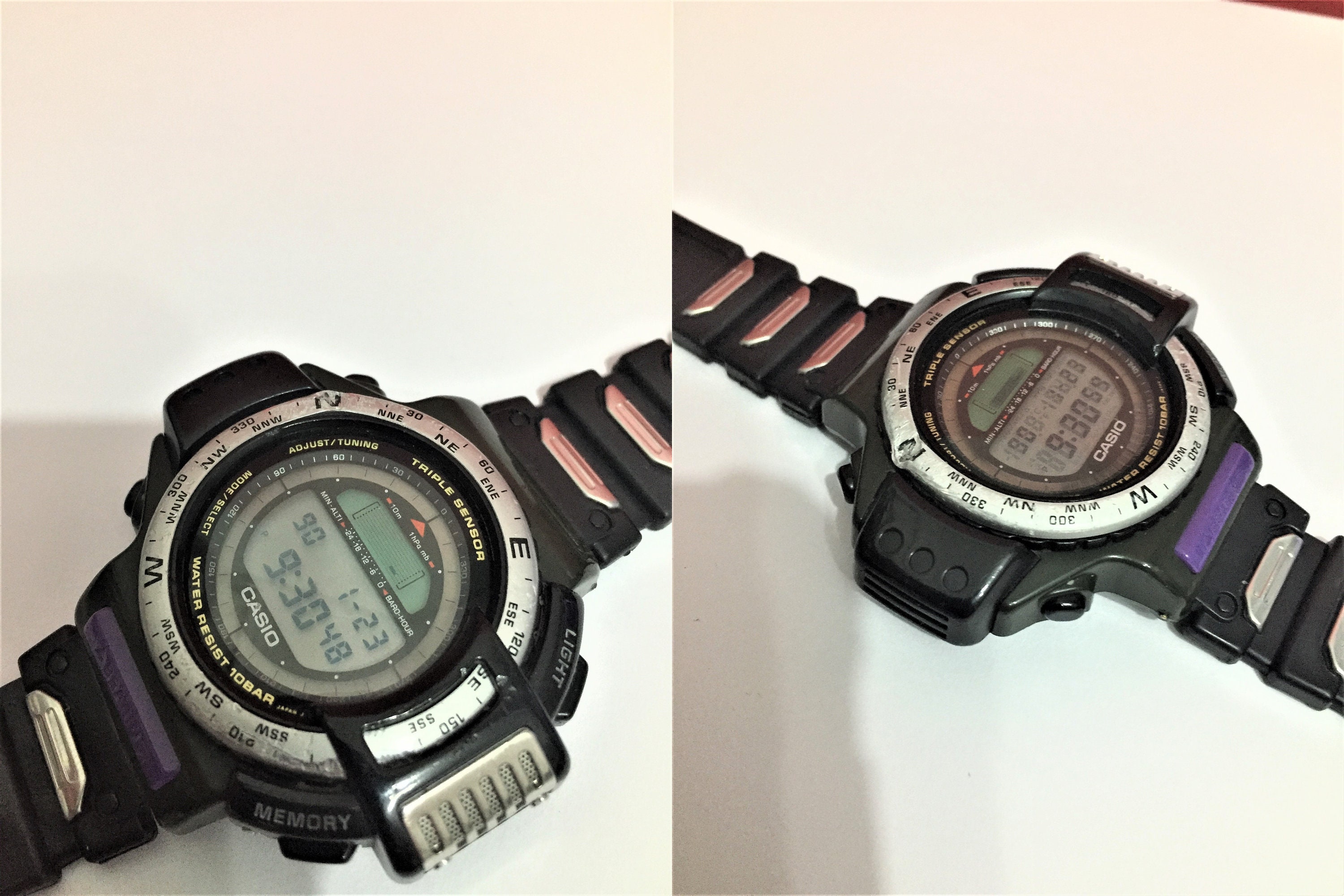 カシオ プロトレック PROTREK TWINCEPT PRT-500 腕時計 CASIO PROTREK QUARTZ PRT-500 JAPAN MEN'S FULL WORKING