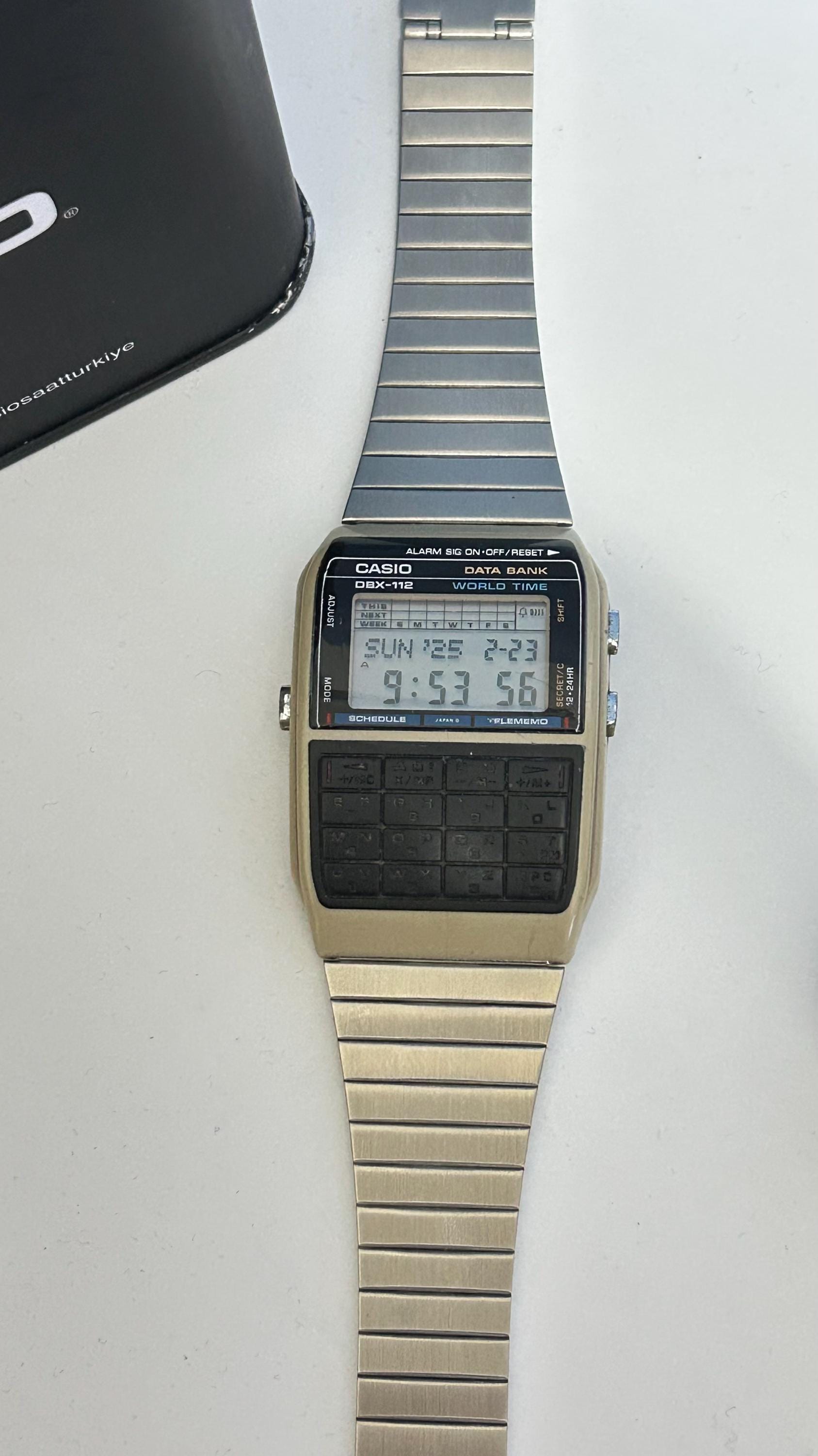 CASIO ヴィンテージ データバンク DBX-112、レトロ、オメガ カシオ