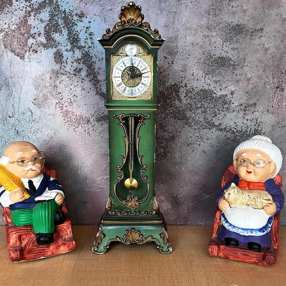 1950s Victorian Grandfather Clock Vintage Antique Rare/ Schmid