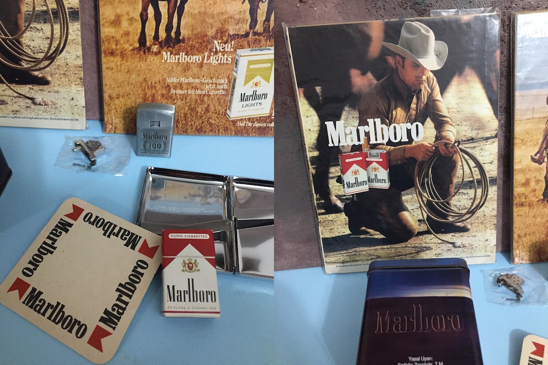 Vintage Set (1) Collectibles Rare Marlboro Collectible / Tin Box