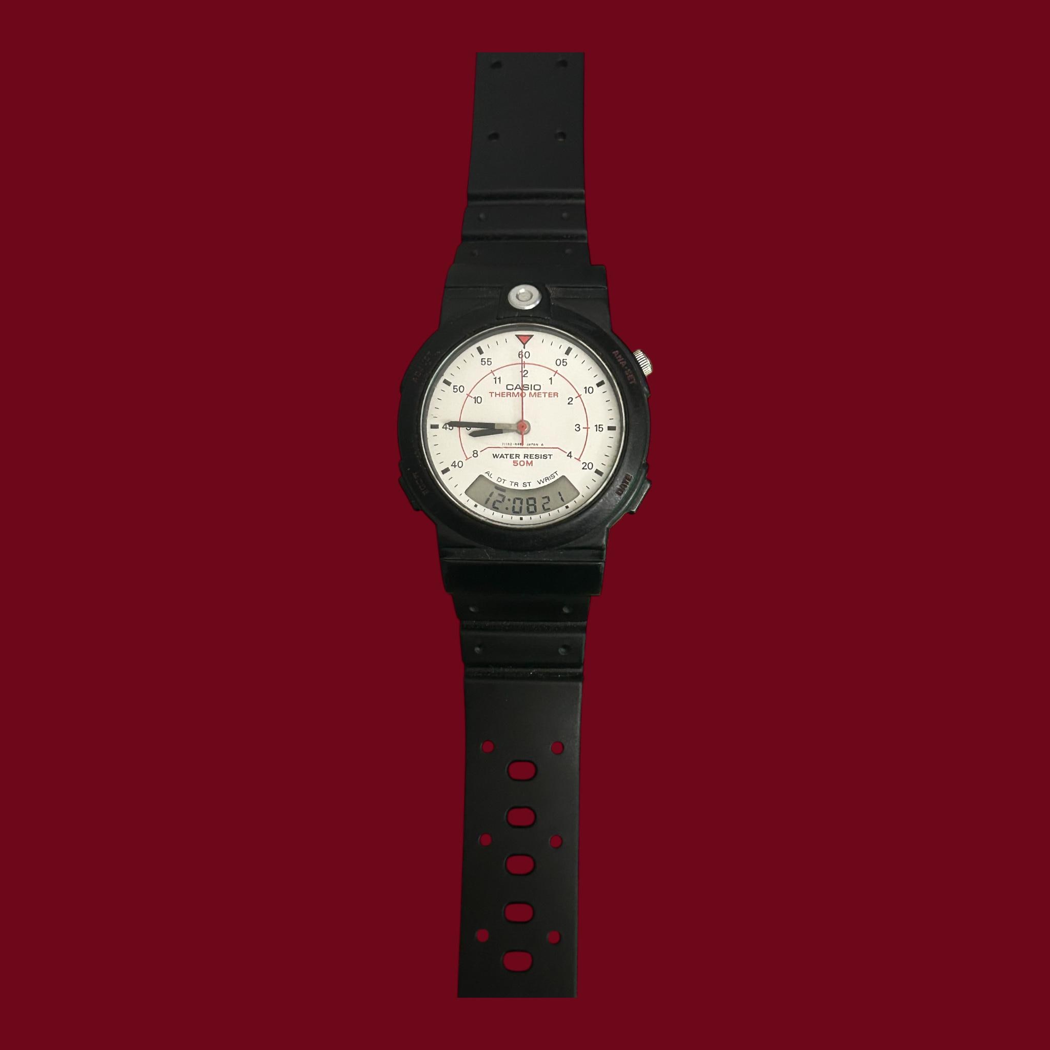 美品　貴重 CASIO AW-10 thermo meter 稼働品 レア VINTAGE CASIO AW-10 THERMO METER 腕時計 - メルカリ