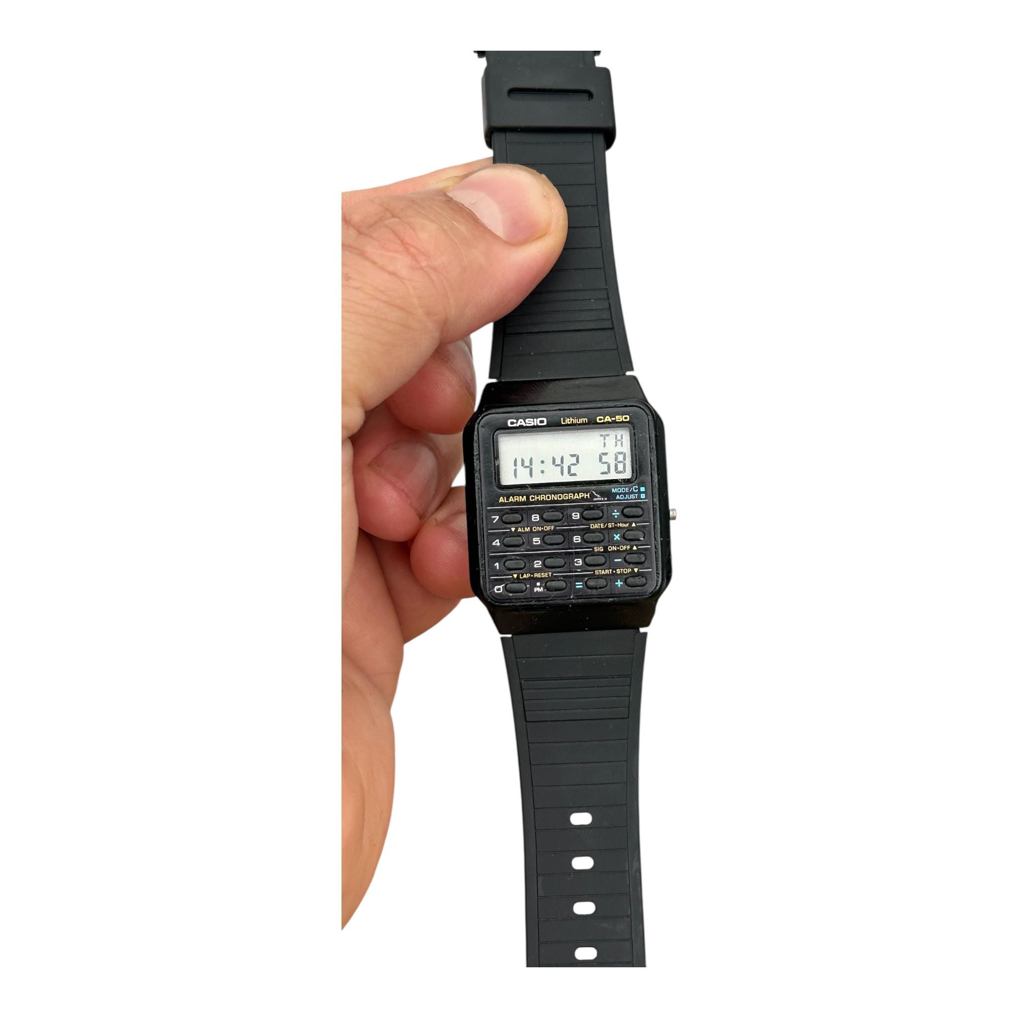 RARE Vintage Casio CA-50 Calculator Watch - Collectible Retro