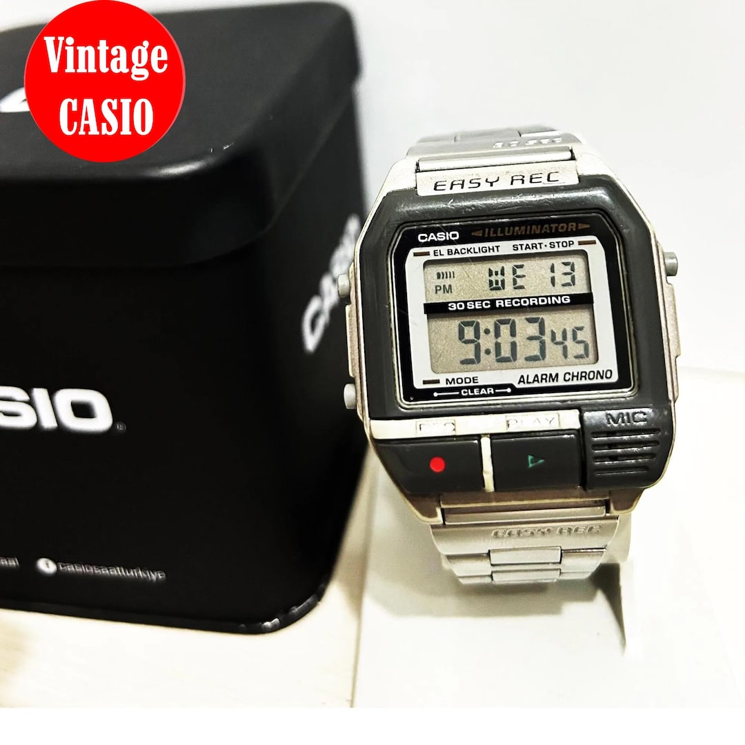 希少‼️ CASIO Alarm-Chrono W-30 2x Casio W-30 Sanpei Gray And White Ultra Rare BOTH NO BEEP