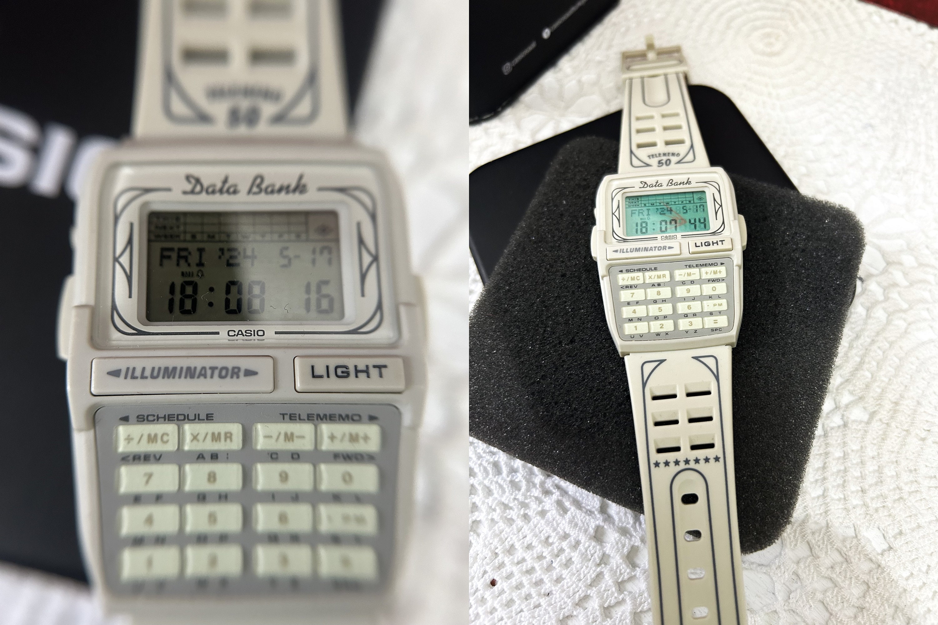 RARE Nos Casio Dbc-63 Databank Telememo 50 Memory Calculator Watch