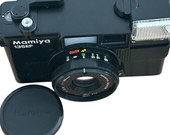 Vintage Mamiya 135 EF Film Camera: 35mm, Original Case & Battery