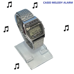 Vintage Rare Casio Melody Alarm Watch 82 - M-321   Guitar  Music  Very Good condition