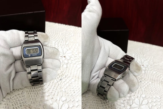 Rado Lcd Digital Rare Vintage Watch 1970s Very Rare Collectible