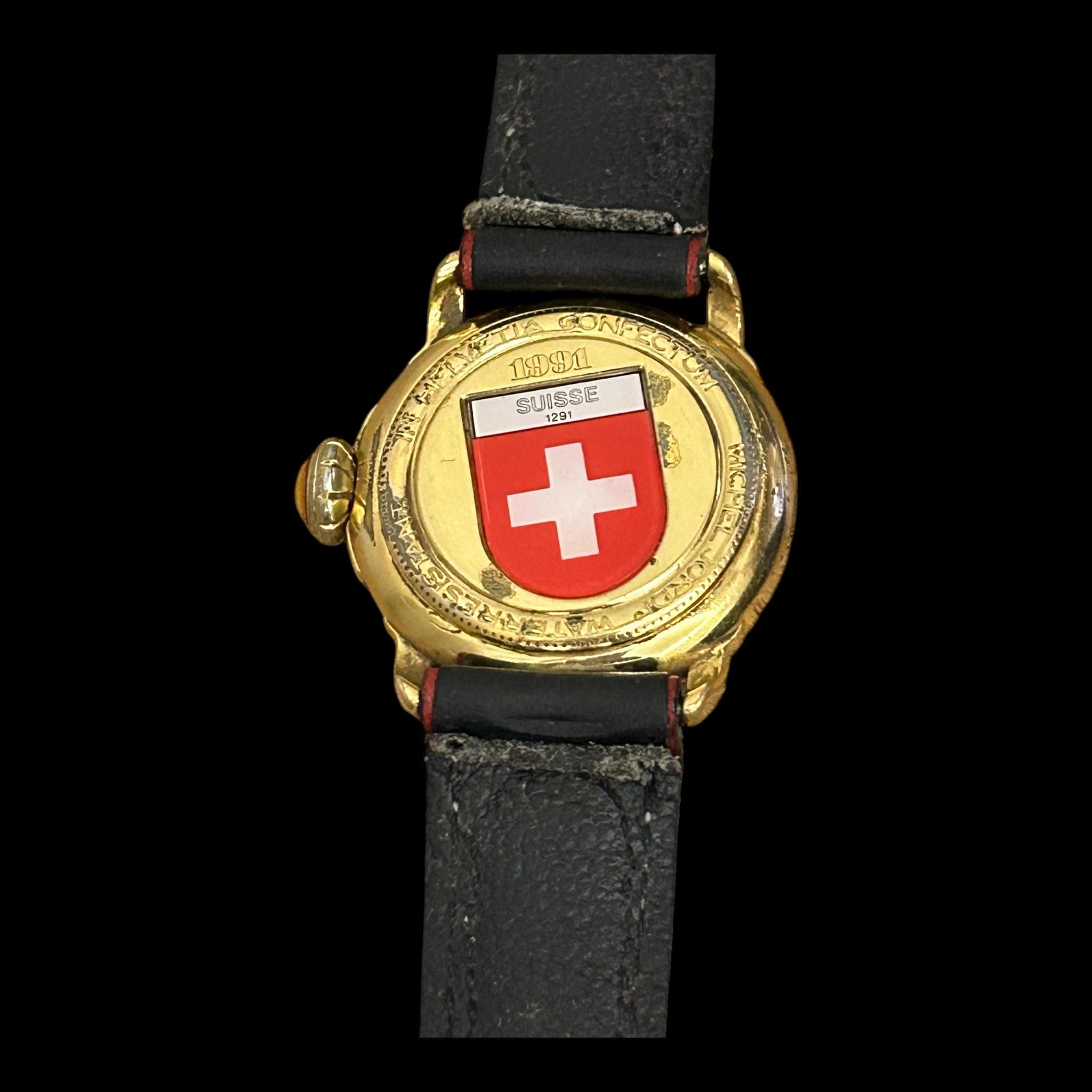 Vintage Michel Jordi Swiss Watch Womens 36mm 1991 Suisse 1291