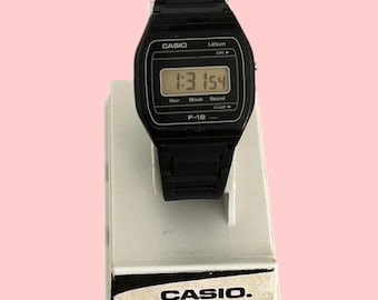 Vintage Casio F-12 Digital Watch: Collectible 1980s Japan Model