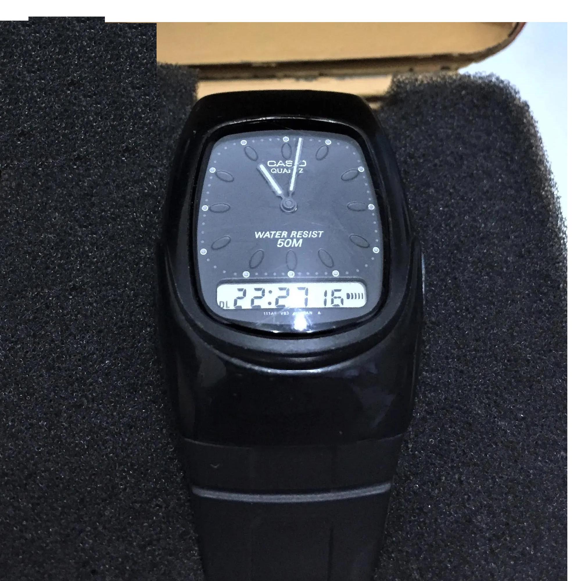 CASIO FILM WATCH ステンレス Vintage 80s Mens Casio Marlin W-36 248 Japan Collectible