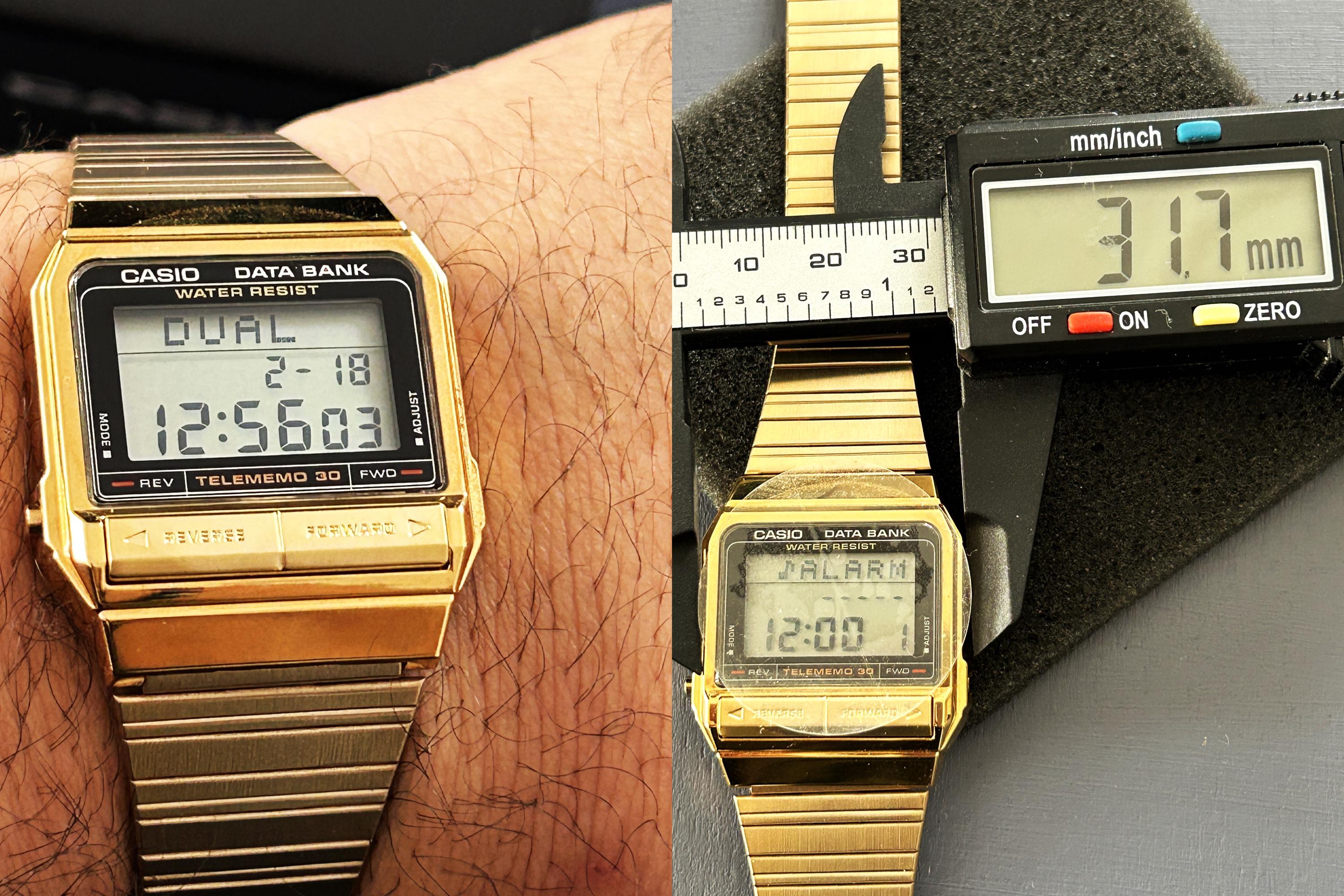 Ultra Rare Gold Tone Vintage Casio DB-300 Data Bank Digital