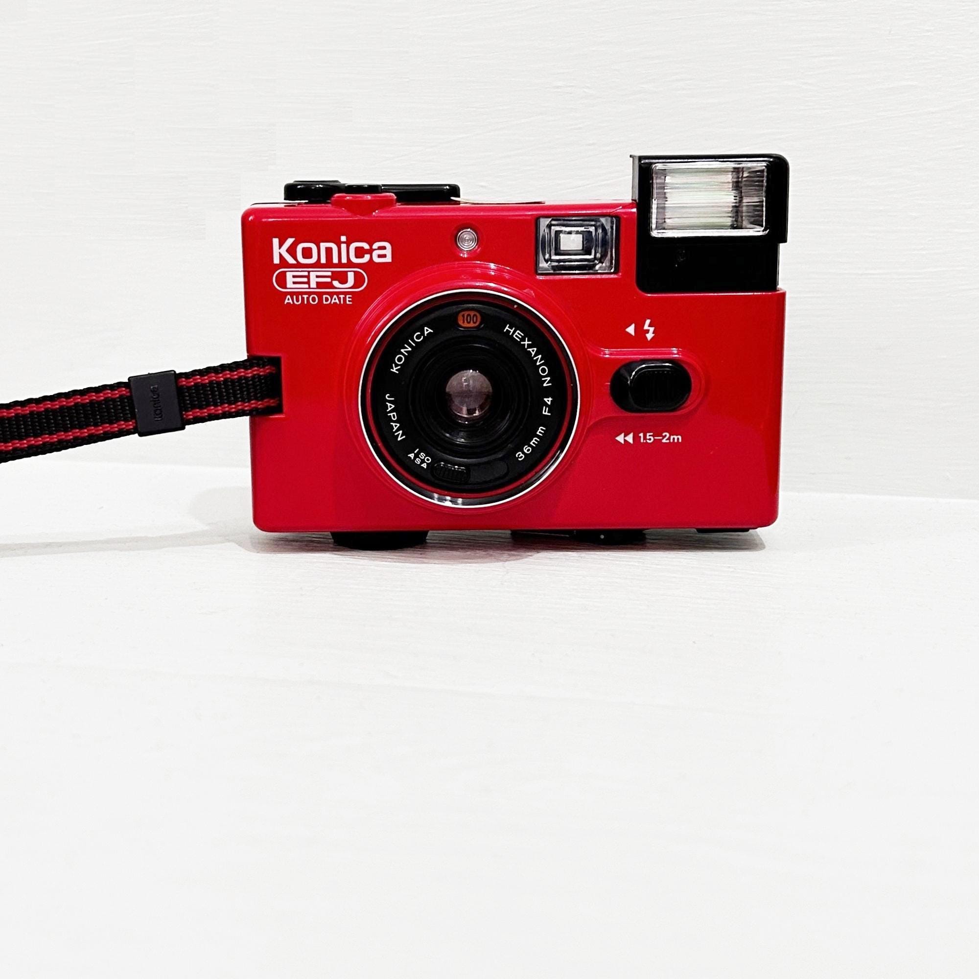 Konica EFJ AUTO DATE オートデート 赤 Red レッド 美品 Vintage Konica EFJ AUTO DATE Red Japon/with Battery/ Orginal