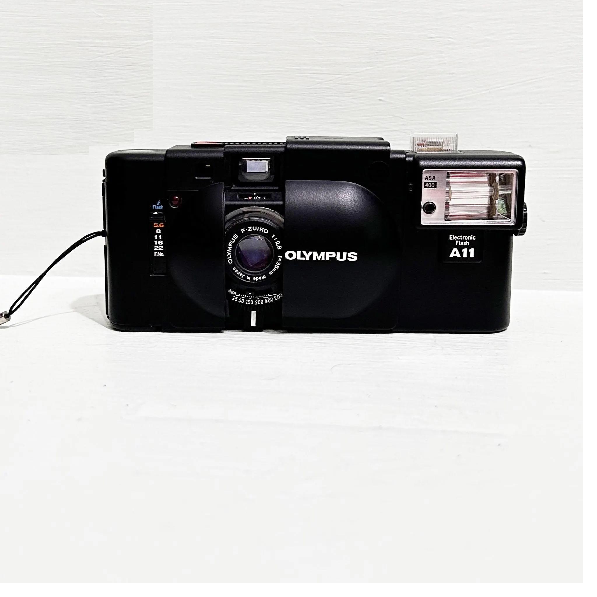 Olympus XA 35mm Film Camera With A11 Flash, Retro Point-and-shoot