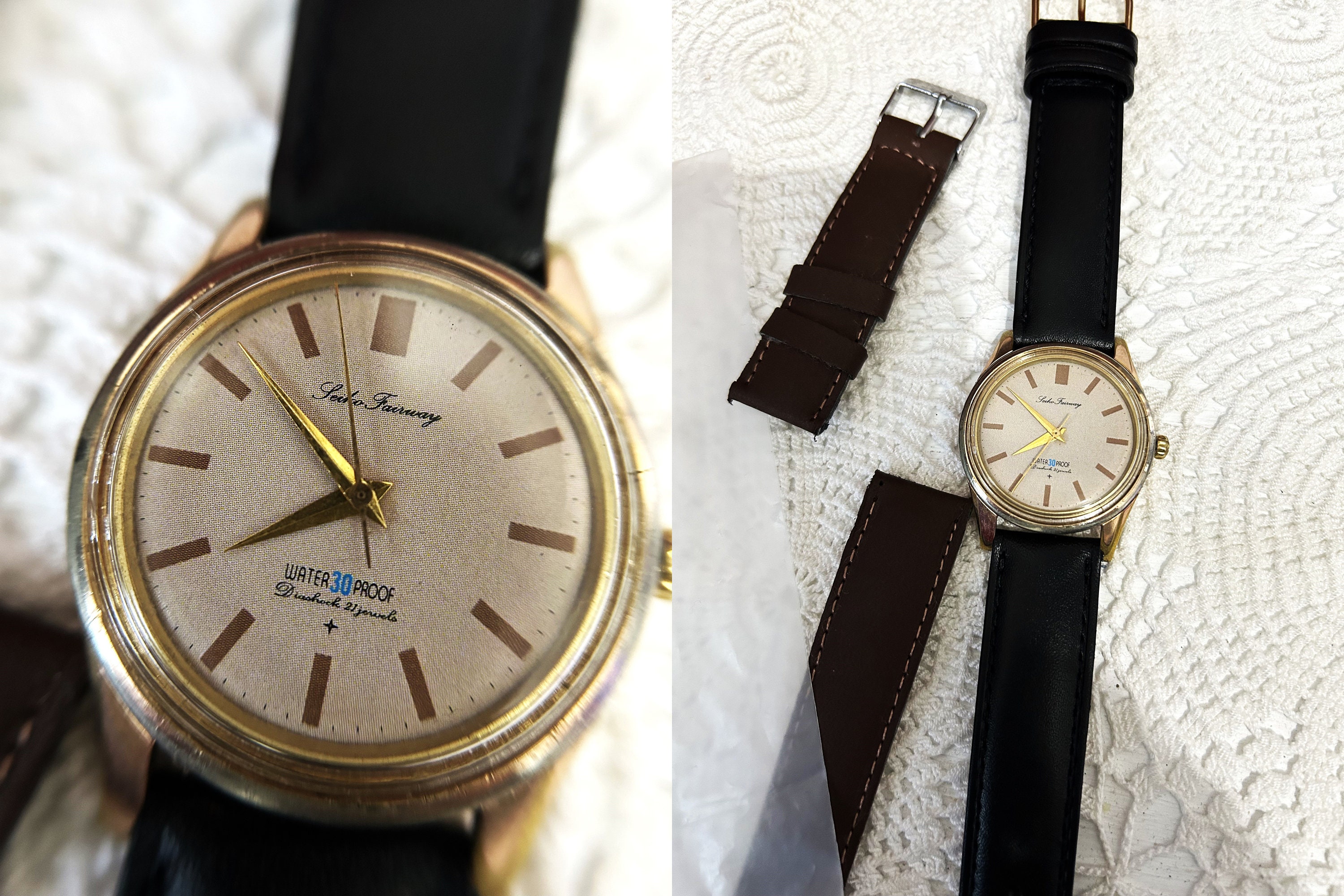 RARE Vintage Seiko Fairway J13048 Vintage Diashock 21 Jewels