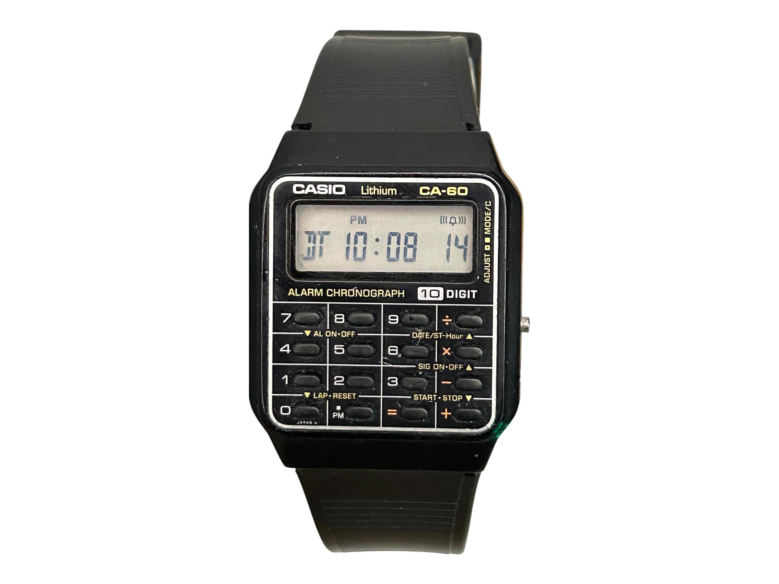 Rare Casio Ca-60 Watch Collectible Japan 10-digit : Mod 481, 1980s 