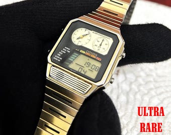 Very RARE Citizen Ana-Digital 8986-087089 Y CHRONOGRAPH ALARM Vintage Watch Very good condition  Very Special Collection